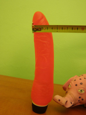 Vibrátor gelový Červená Jahoda, velikost 20 cm