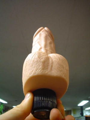Vibrátor gélový so semenníkmi 23 × 5 cm