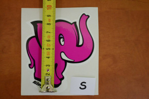Rózsaszín elefánt matrica
