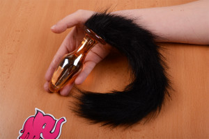 Anální kolík Cat Tail – s rukou