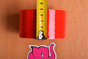 Bondážní páska Rouge – měříme šířku pásky