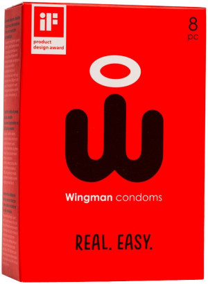 Wingman - kondómy s nasadzovacie sponou 8 ks