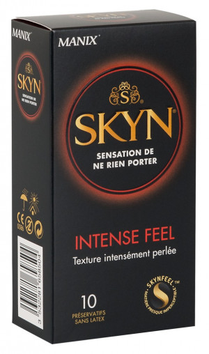 Manix SKYN Intense Feel – bezlatexové kondomy s vroubky (10 ks)