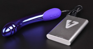 Purple Lightning műanyag vibrátor, Powerbank