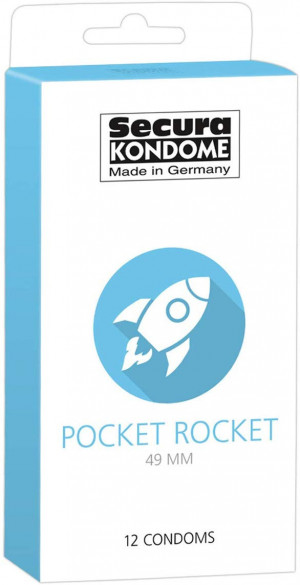 Secura Pocket Rocket 49 mm – malé kondomy (12 ks)