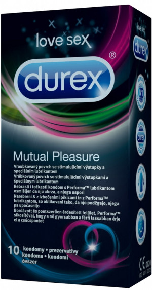 Durex Mutual Pleasure - vrúbkované kondómy (10 ks)