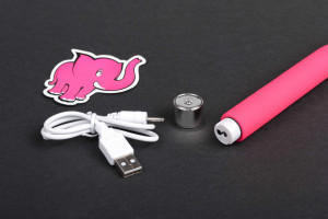 Divine G-Vibe szilikon vibrátor, USB kábel, régebbi rózsaszín változat