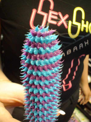 Vibrátor kaktus modrý 13*3 cm
