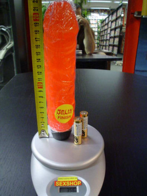 Vibrátor gélový červený 22 * 4.5 cm