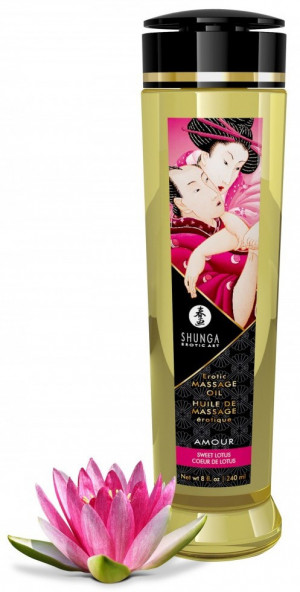 Shunga Amour masážní olej lotos (240 ml)