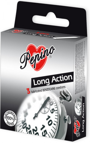 Pepino Long Action 3ks kondomy tlumivé