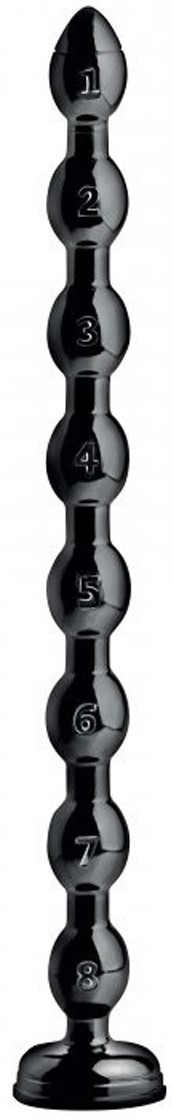 XXL anální kuličky s přísavkou Xtreme Black (50,2 cm)