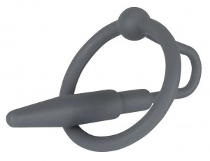 Szilikon spermiumzáró fekete gyűrűvel (8 mm)