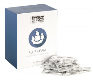 Secura Blue Pearl - modré kondómy (100 ks)