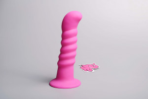 Szilikon vibrátor tapadókoronggal Hot Pink (18 cm)