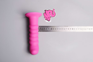 Szilikon vibrátor tapadókoronggal Hot Pink (18 cm), méretek