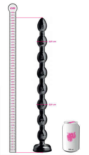 XXL anální kuličky s přísavkou Xtreme Bal (50,2 cm), plechovka