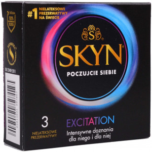 SKYN Excitation - latexmentes óvszer (3 db)