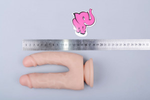 Realistické dildo Double Pleasure (18 cm), rozměry