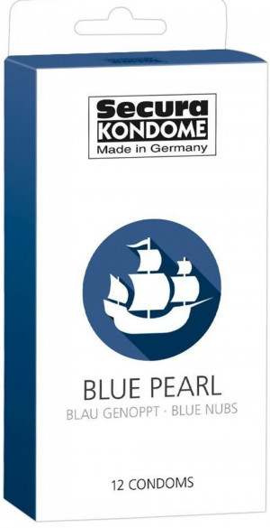 Secura Blue Pearl - kék óvszer (12 db)