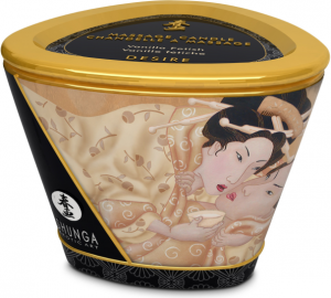 Shunga libido stimulující masážní svíčka Vanilla Desire (170 ml)