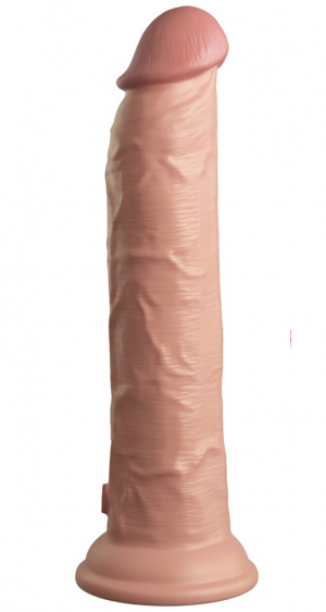 Valósághű dupla szilikon tapadókorong Pipedream King Cock Gigant vibrátor távirányítóval (25 cm)