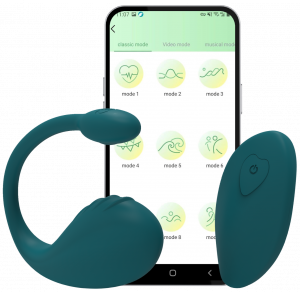 Mia App vibrációs tojás távirányítóval és mobilalkalmazással