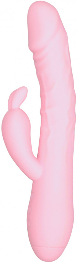 Handsfree pulzátor s výbežkom na klitoris Pulzie Bunny (22 cm)