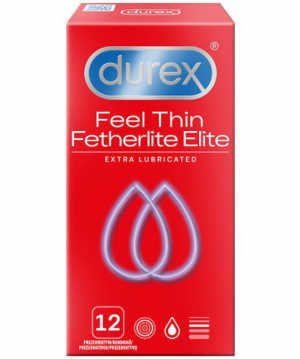 Durex Feel Thin Extra Lubricated - vékony óvszer (12 db)