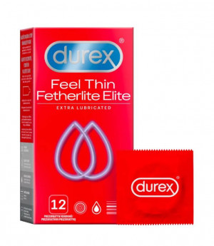 Durex Feel Thin Extra Lubricated – tenké kondomy (12 ks)