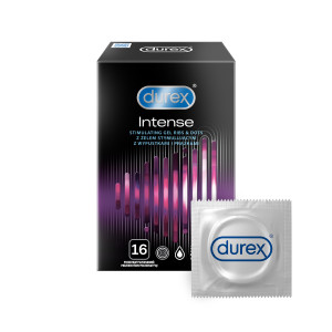 Durex Intense Orgasmic – vrúbkované kondómy (16 ks)