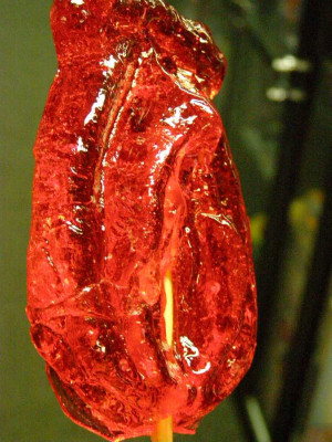 Lízátko Vagína červené
