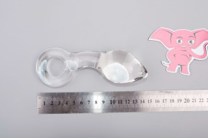 Skleněný anální kolík Glass Ring, rozměry