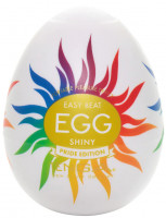 Tenga Egg Shiny Pride Edition masturbátor (7,5 cm) + dárek SKYN 5 Senses kondomy