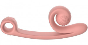 Silikónový vibrátor Snail Vibe Curve s výbežkom na klitoris (24 cm)