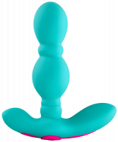 Vibrační anální kolík Funn Plug Turquoise (13,3 cm)