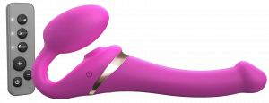 Vibrační připínací penis Multi Orgasm Bendable S s dálkovým ovládáním (22,8 cm)