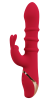 Vibrátor s výbežkom na klitoris Moving Rings (23,7cm)