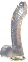 Zselés dildó tapadókorong átlátszó 17 x 3 cm