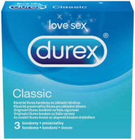 Durex Classic – klasické kondomy (3 ks)
