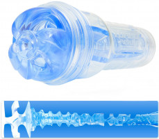 Fleshlight Turbo Thrust Blue Ice masturbátor (25 cm) + darček SKYN 5 Senses kondómy