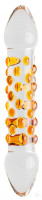 Sklenené Dildo Orange (17 cm)
