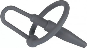 Szilikon Sperma Stopper gyűrűvel Black Ring (8 mm)
