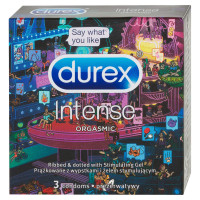 Durex Intense Orgasmic – vroubkované kondomy (3 ks)