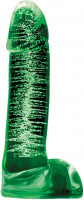 Üveg dildó Glow Smooth (13,3 cm)
