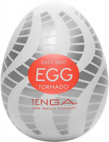Tenga Egg Tornado masturbátor (7,5 cm) + dárek SKYN 5 Senses kondomy