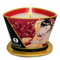 Shunga libido stimulující masážní svíčka Sparkling Strawberry (170 ml)