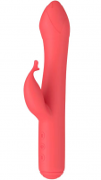Vibrátor s výbežkom na klitoris Tulip (22 cm) + darček Toybag