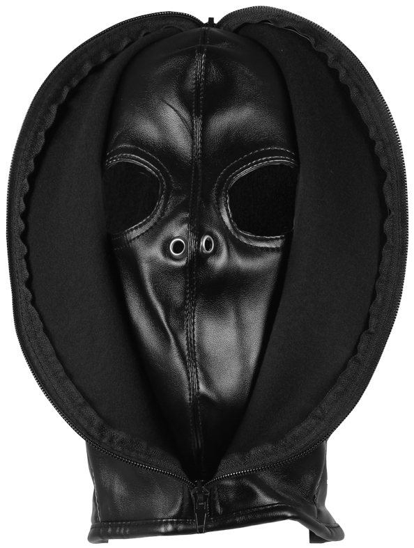 Koženková maska Zip-up Bondage