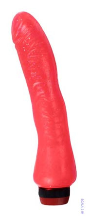 Vibrátor gélový Červená Jahoda, veľkosť 20 cm
